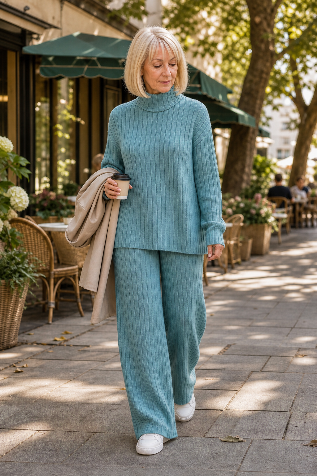 Ditte | Ribbed Knit Sweat Set for Women