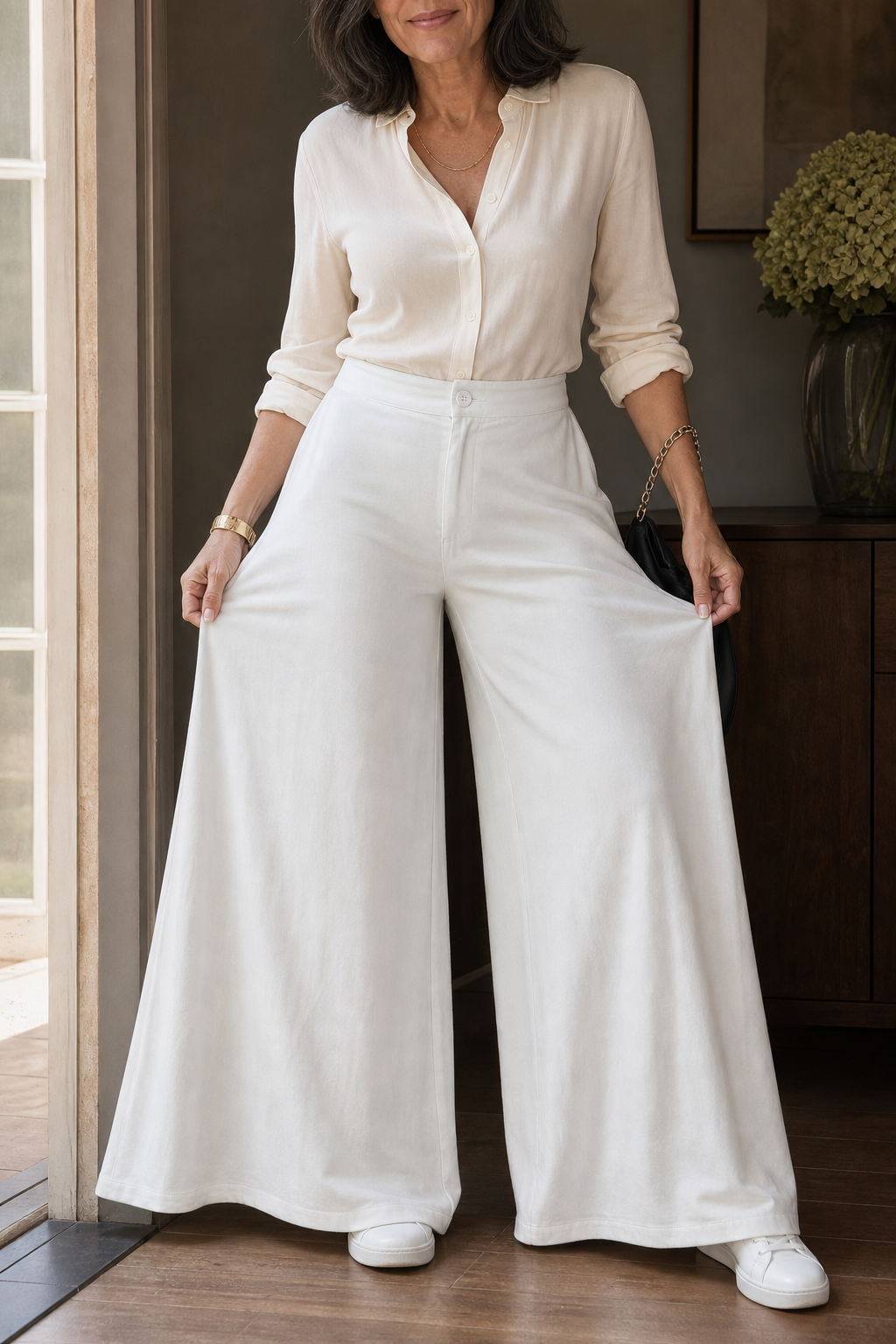 Yasmin | Wide-Leg High-Rise Palazzo Pants for Women