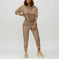 Ivana | Leopard Print Two-Piece Sweat Set for Women