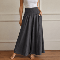 Dalinor | Smocked Waist Wide Leg Palazzo Pants for Women