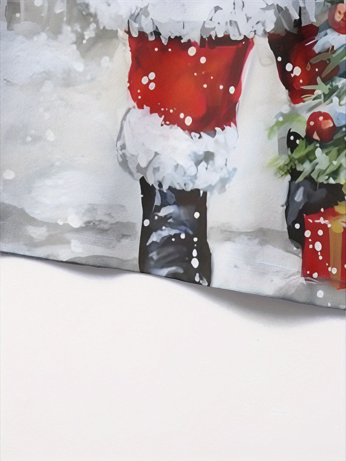 Roscoe | Button-Neck Long Sleeve Christmas Print Polo for Men