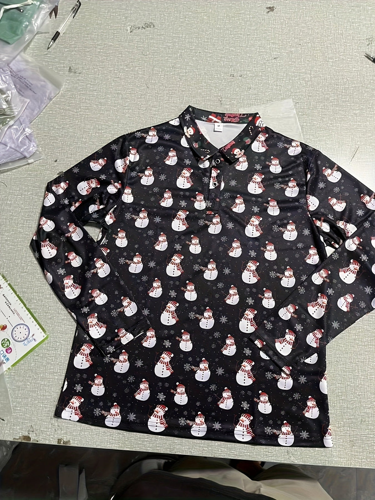 Marlon | Printed Button-Down Long Sleeve Shirt for Men