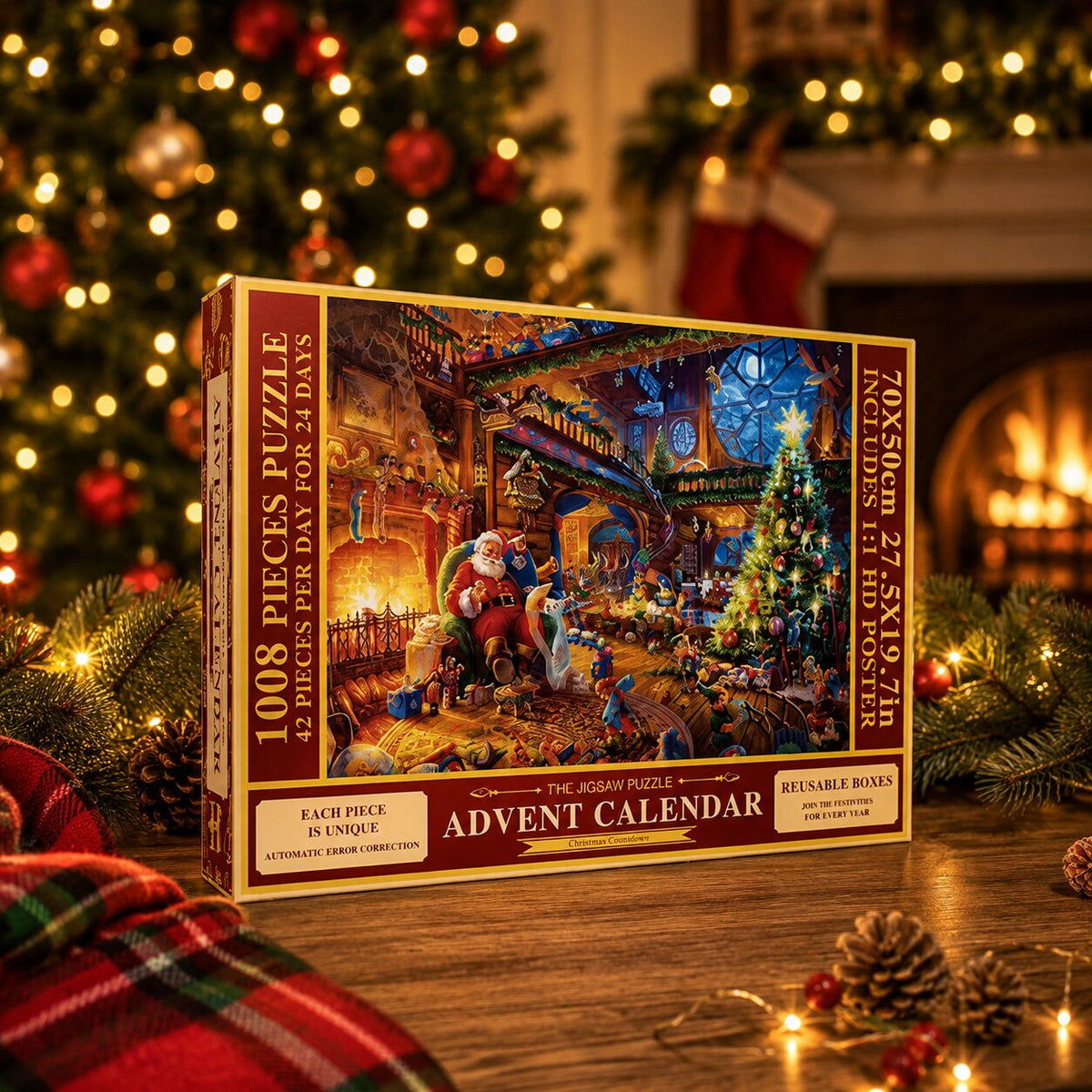 1008 PIECE JIGSAW ADVENT CALENDAR – 24 DAILY PUZZLE PORTIONS