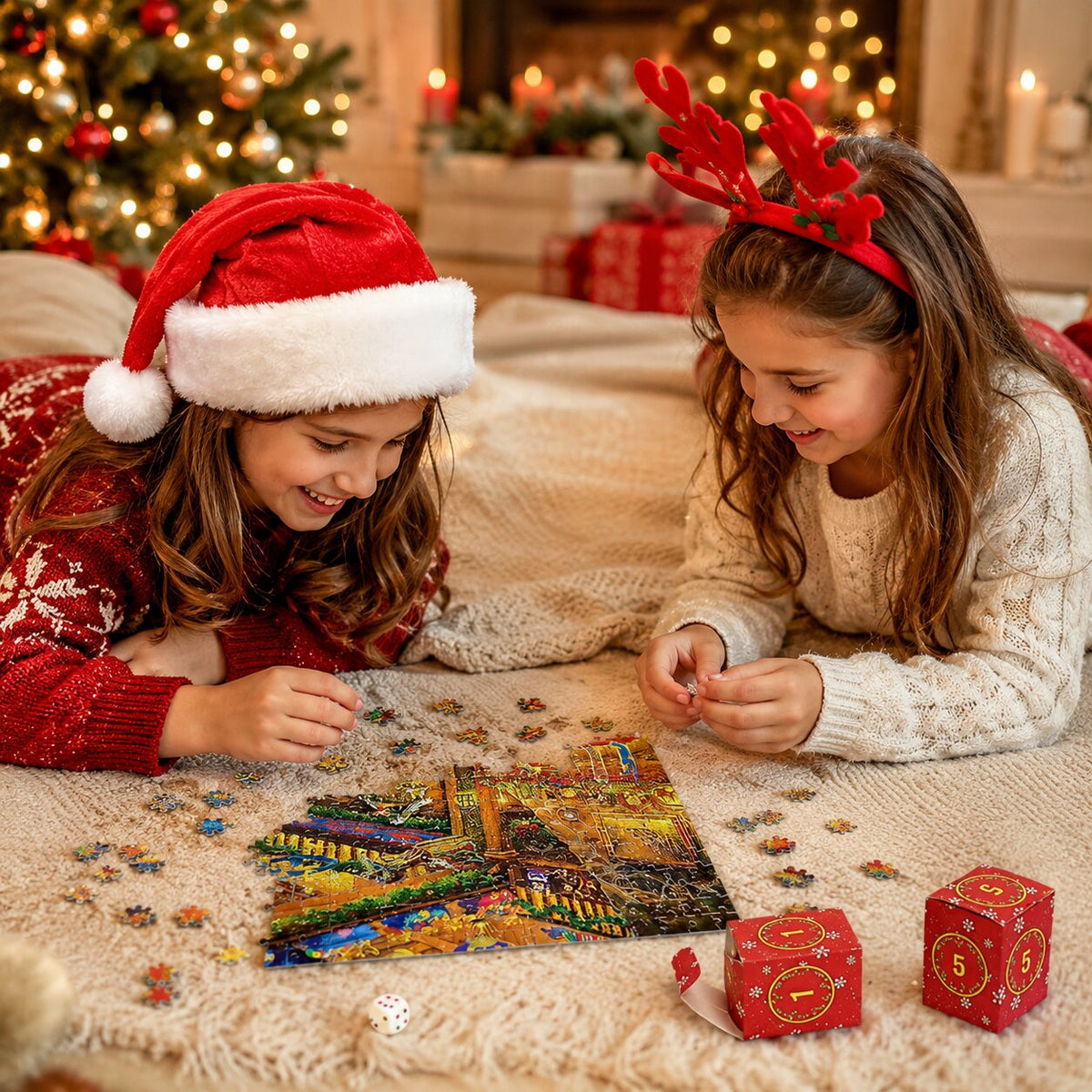 1008 PIECE JIGSAW ADVENT CALENDAR – 24 DAILY PUZZLE PORTIONS