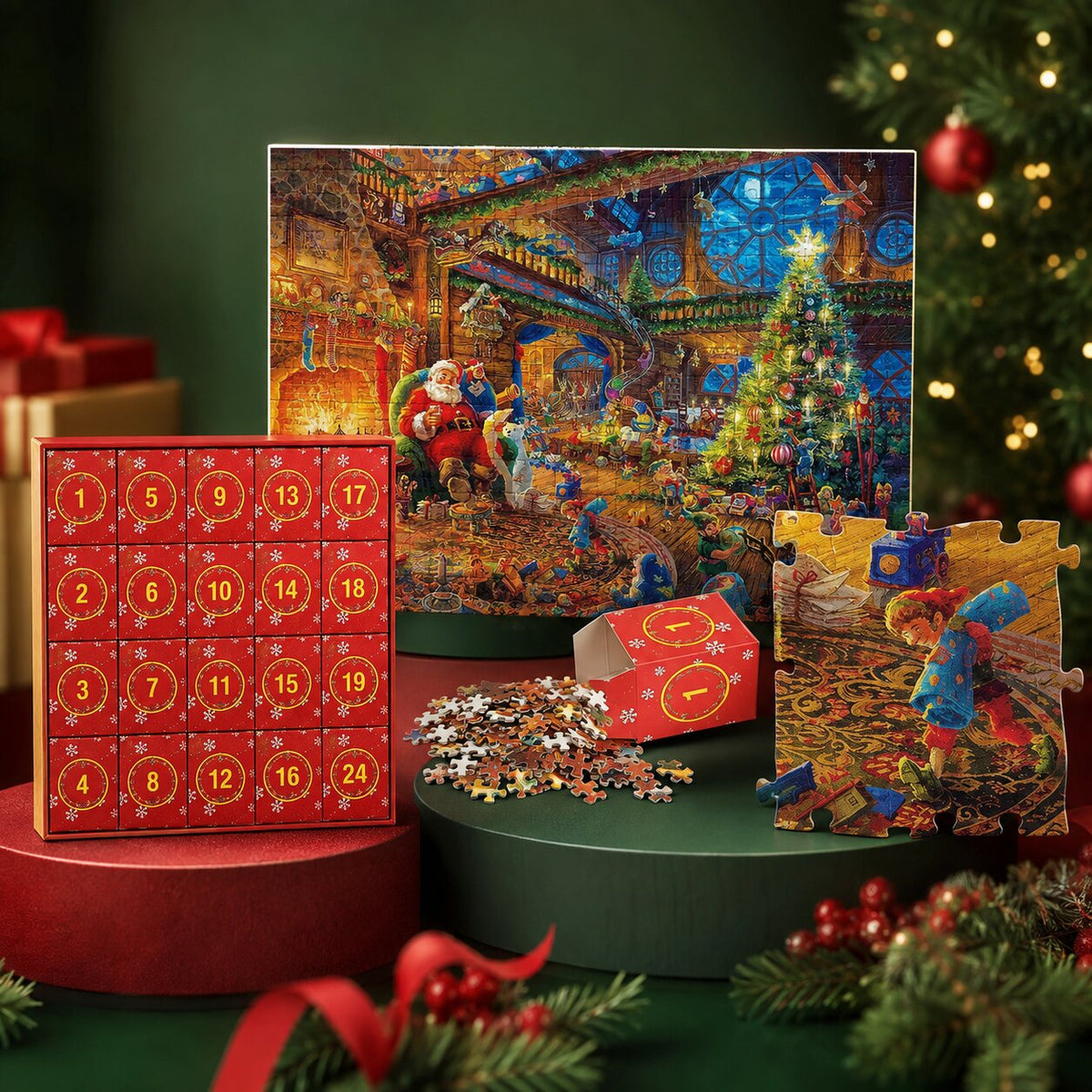 1008 PIECE JIGSAW ADVENT CALENDAR – 24 DAILY PUZZLE PORTIONS