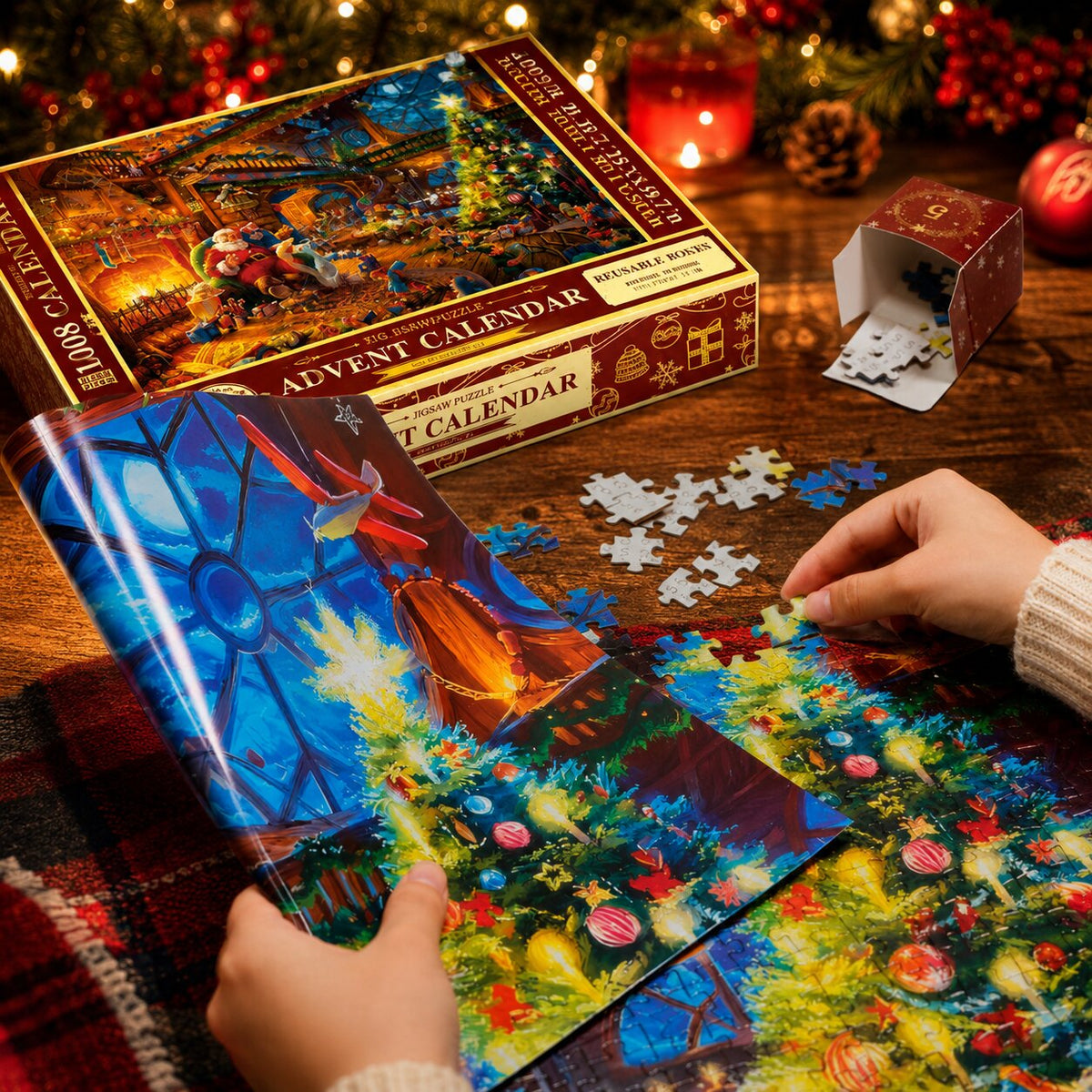 1008 PIECE JIGSAW ADVENT CALENDAR – 24 DAILY PUZZLE PORTIONS
