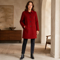 Brigit | Single-Breasted Wool Coat for Women