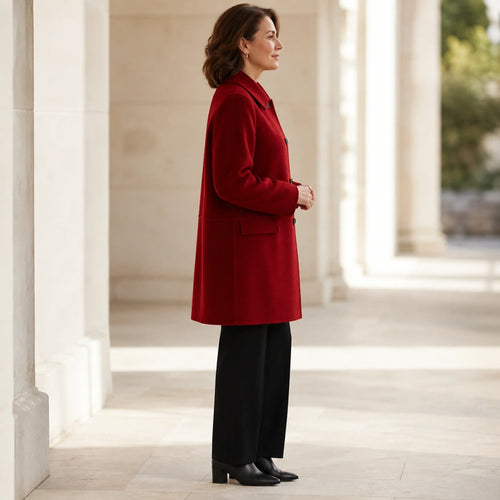 Brigit | Single-Breasted Wool Coat for Women