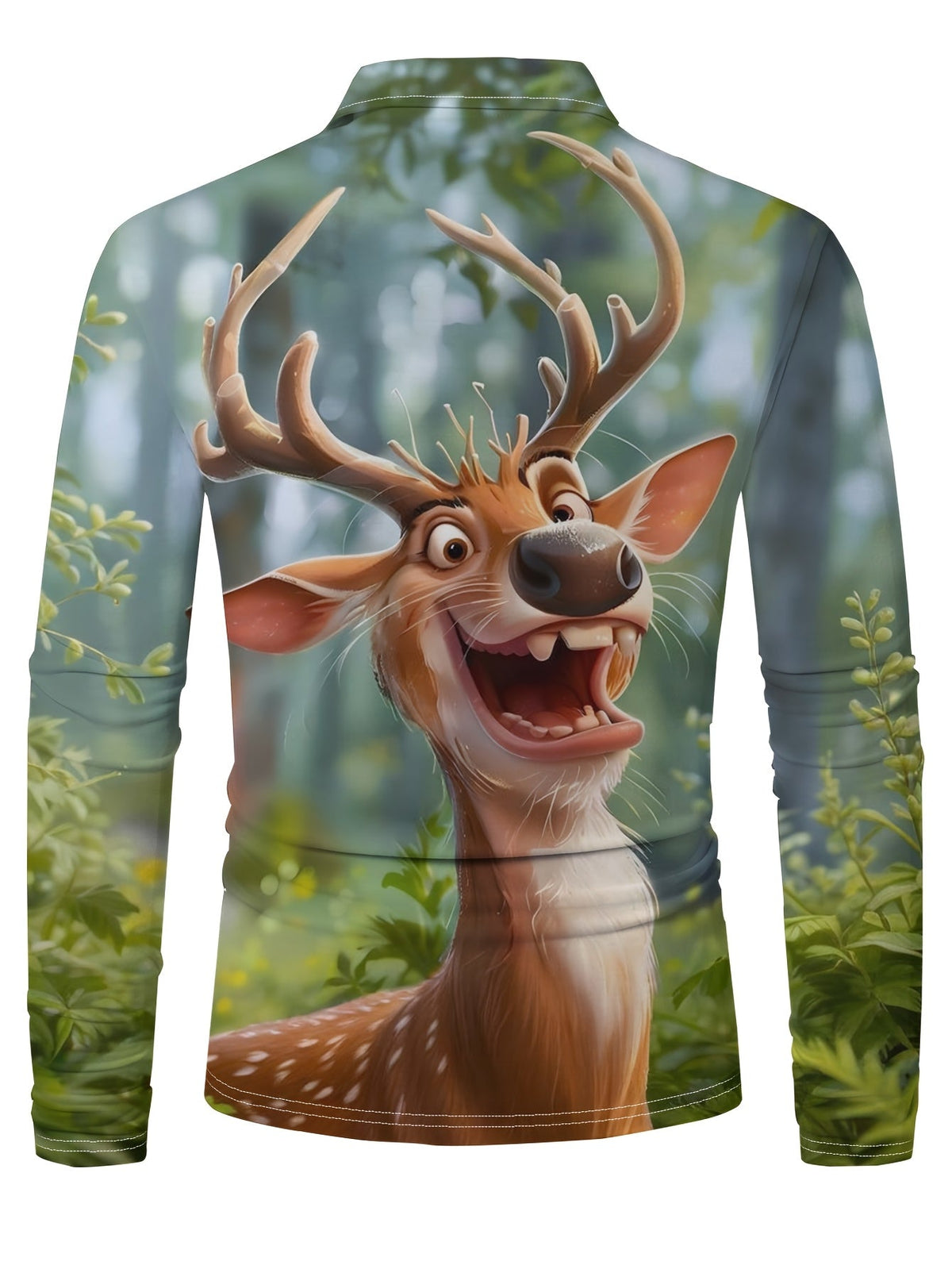 Bertus | Reindeer Print Button-Down Shirt for Men