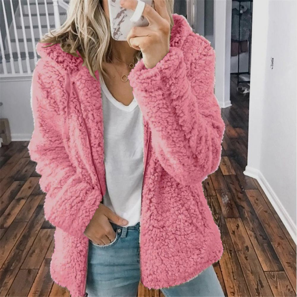 Irmgard | Hooded Fleece Jacket with Zip Closure for Women