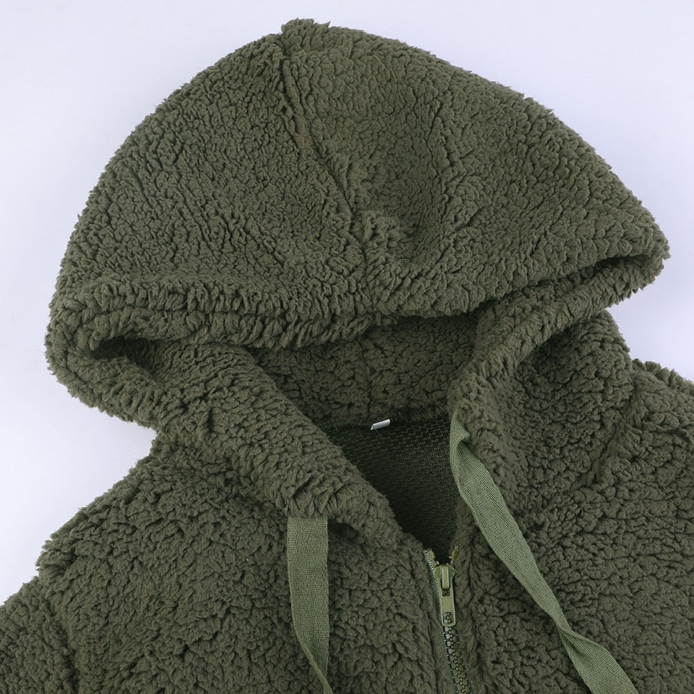 Irmgard | Hooded Fleece Jacket with Zip Closure for Women