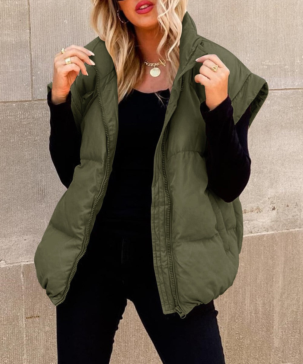 Gwen | Quilted Stand-Collar Puffer Vest for Women