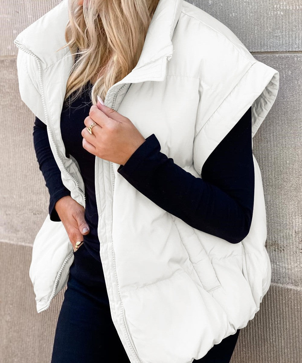 Gwen | Quilted Stand-Collar Puffer Vest for Women