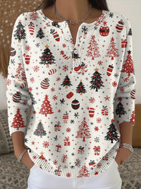Liesel | Christmas Sweater V-Neck Oversized Knit for Women