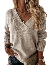 Lotta | Cable Knit Sweater with V-Neck for Women