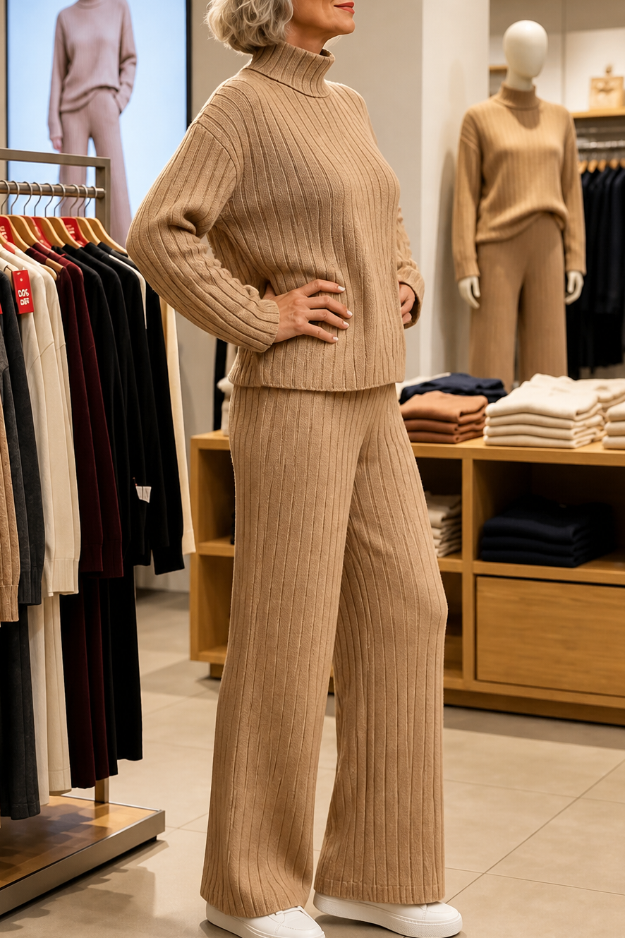 Ditte | Ribbed Knit Sweat Set for Women
