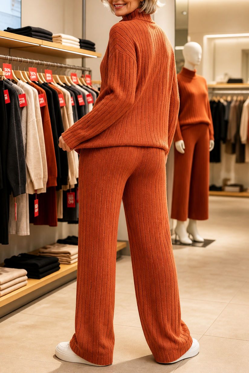 Ditte | Ribbed Knit Sweat Set for Women