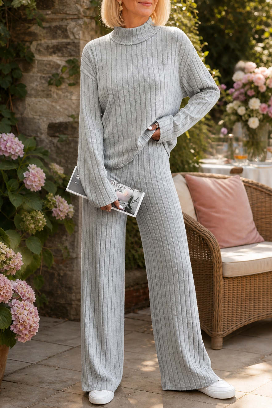 Ditte | Ribbed Knit Sweat Set for Women