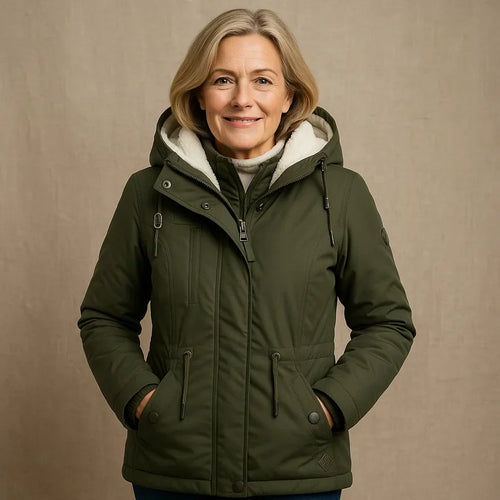 Cecile | Hooded Sherpa-Lined Fleece Jacket for Women