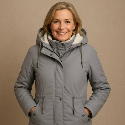 Cecile | Hooded Sherpa-Lined Fleece Jacket for Women