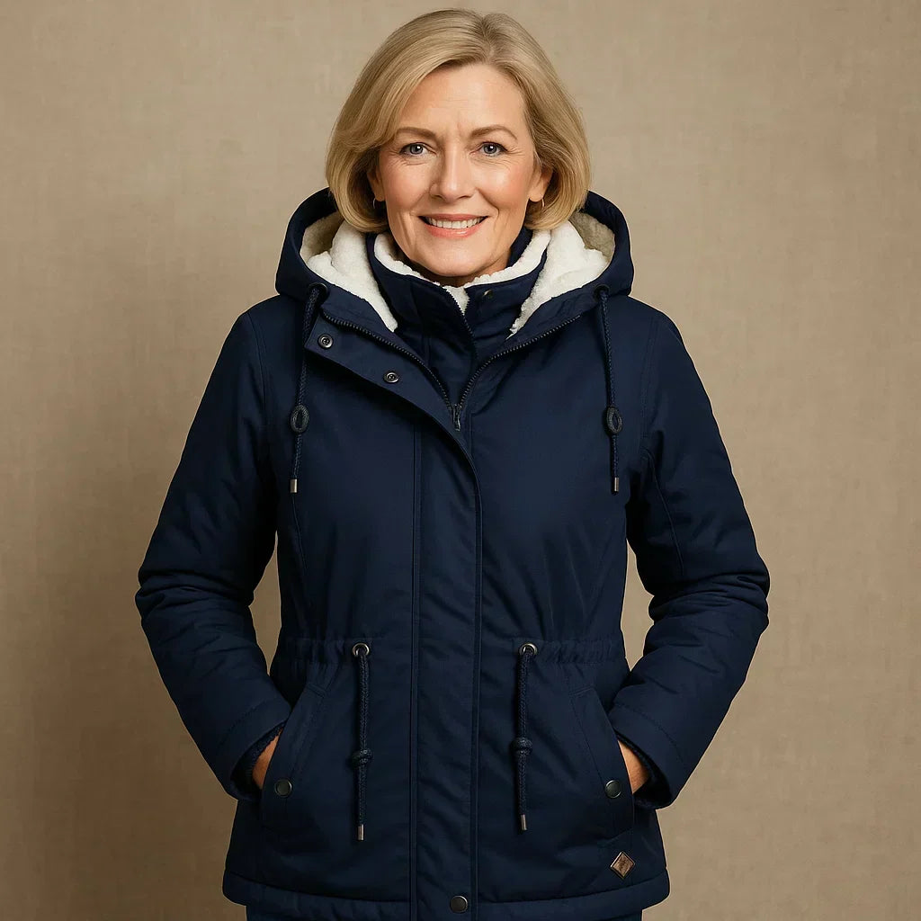 Cecile | Hooded Sherpa-Lined Fleece Jacket for Women