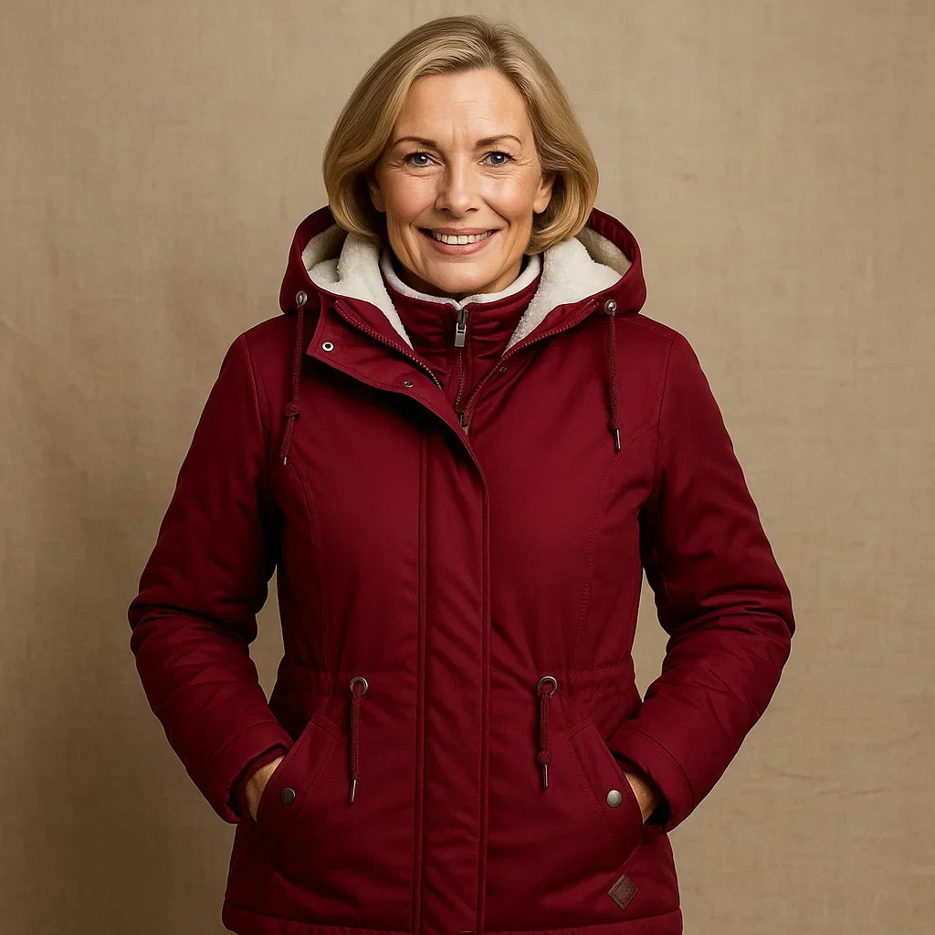 Cecile | Hooded Sherpa-Lined Fleece Jacket for Women