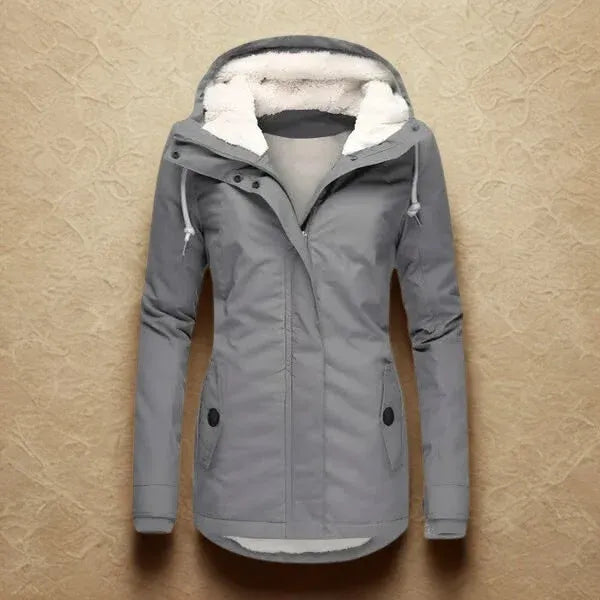 Cecile | Hooded Sherpa-Lined Fleece Jacket for Women