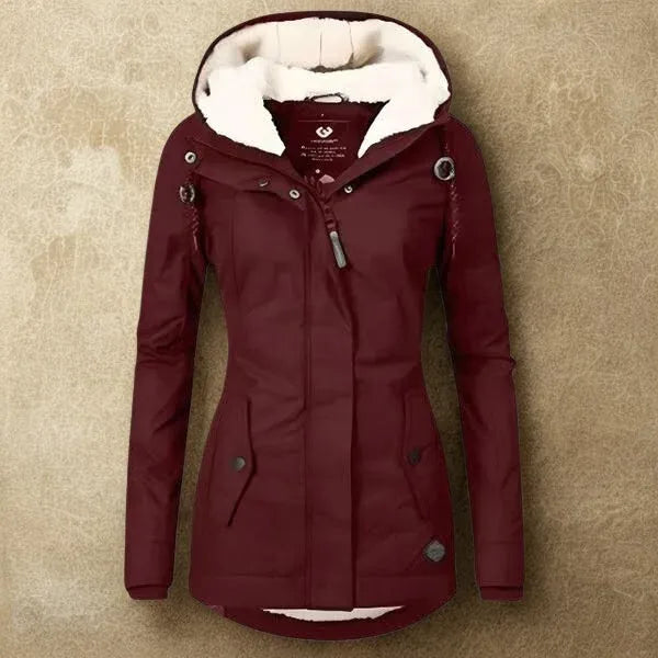 Cecile | Hooded Sherpa-Lined Fleece Jacket for Women
