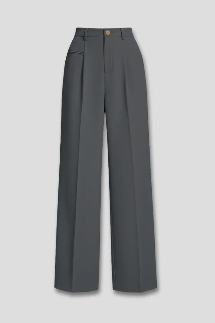 Noella | Wide Leg Palazzo Pants with Front Pleats for Women