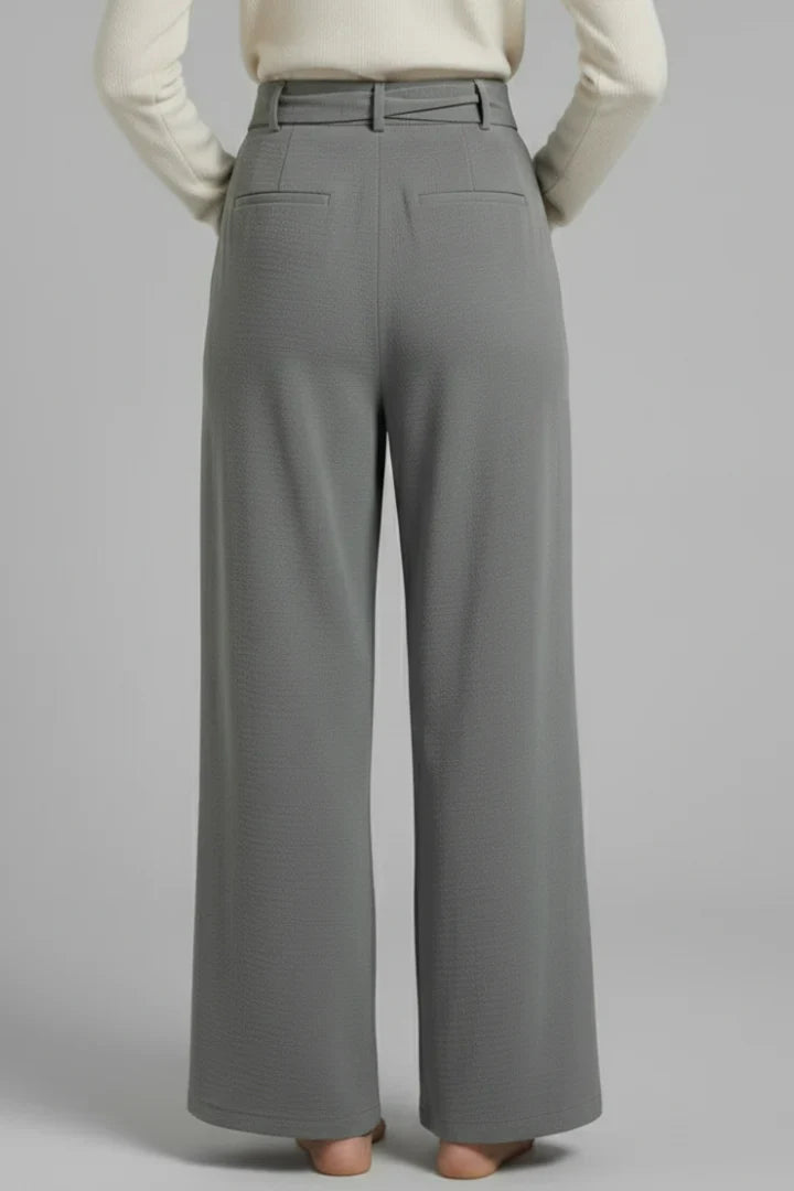 Jula | Tie Waist Palazzo Pants with Side Pockets for Women
