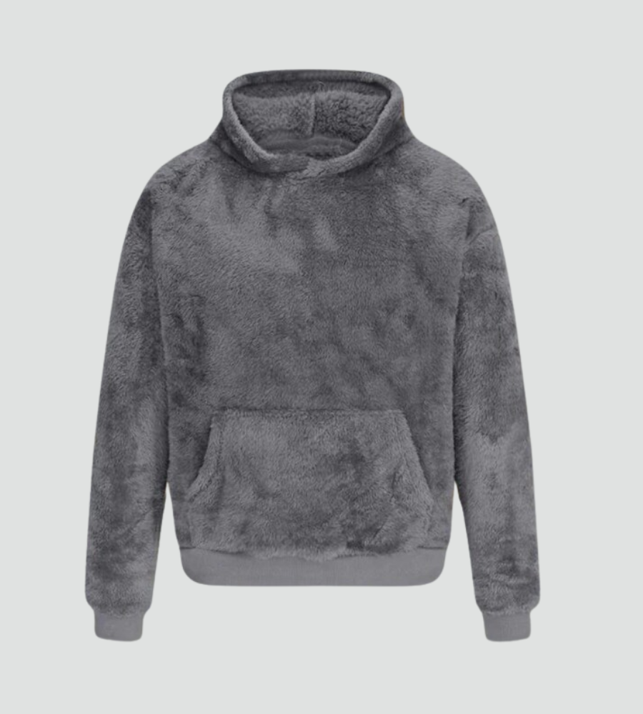 Alanis | Fuzzy Fleece Pullover Hoodie with Kangaroo Pocket