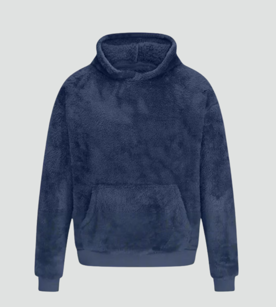 Alanis | Fuzzy Fleece Pullover Hoodie with Kangaroo Pocket