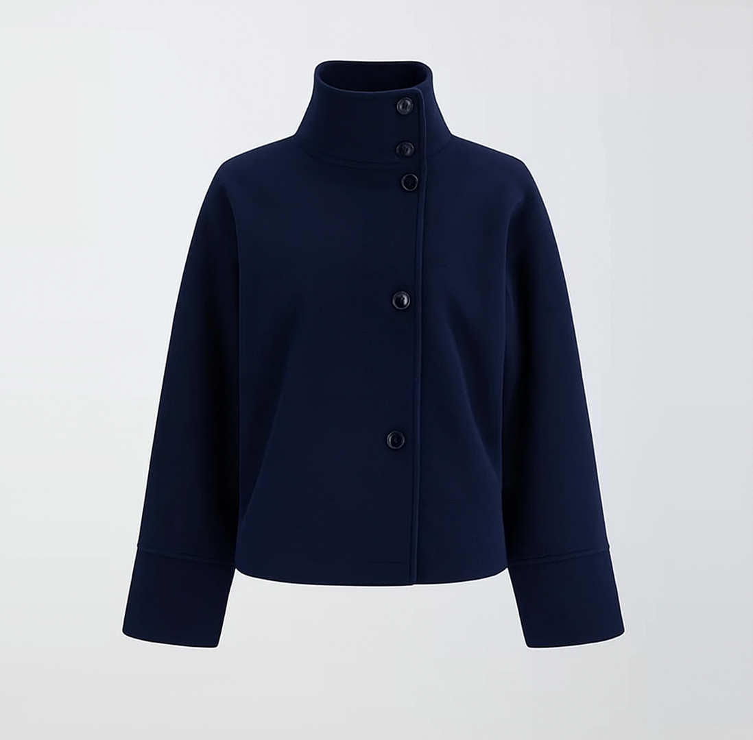 Rosemary | Stand Collar Button-Front Jacket for Women