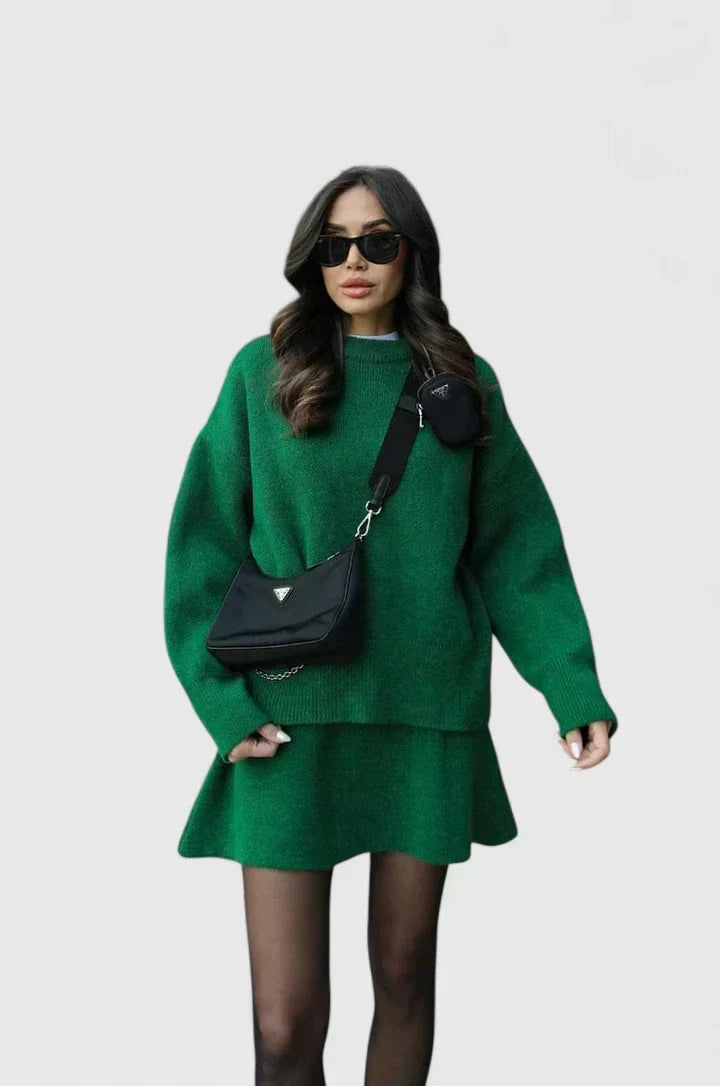 Delphina | Ribbed Knit Sweat Set for Women
